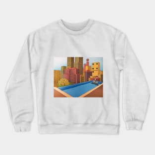 raccoons on the roof Crewneck Sweatshirt